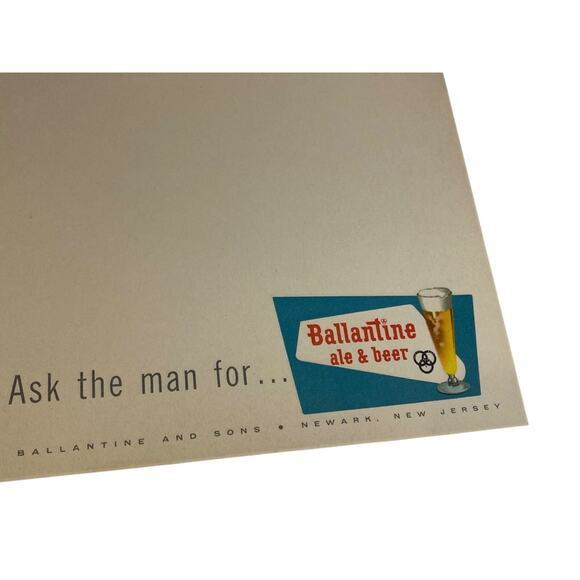 Vintage Ballantine and Heineken Beer Menu Sheet 10 Papers 10.75 x 7 Inch Inserts - Picture 2 of 7